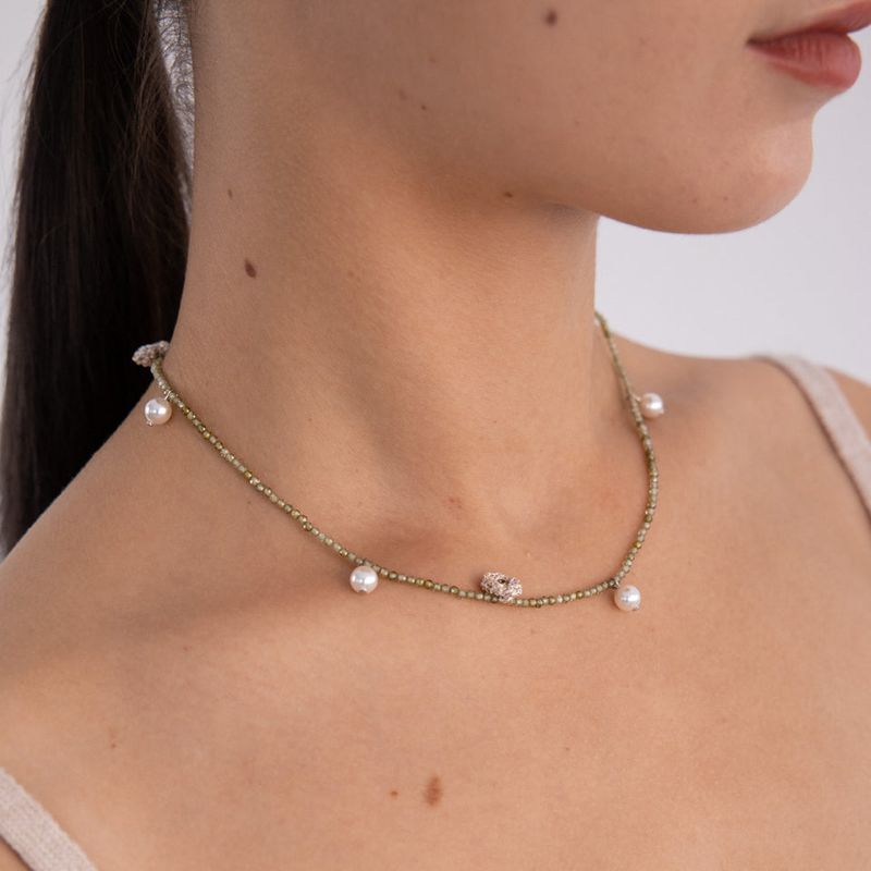MerryMotive(メリーモチーブ)の「Margarita green gemstone necklace(Accessories)」