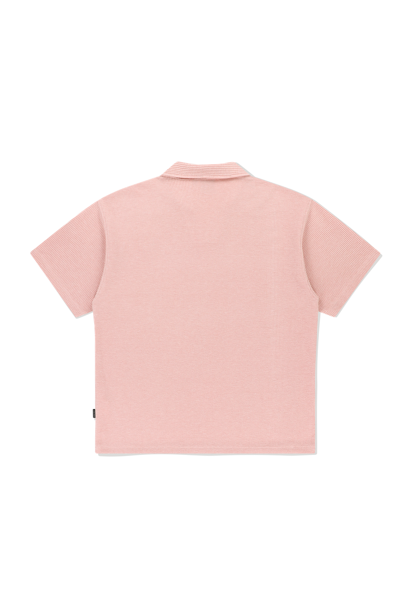 OPEN COLLAR POLO KNIT SHIRT