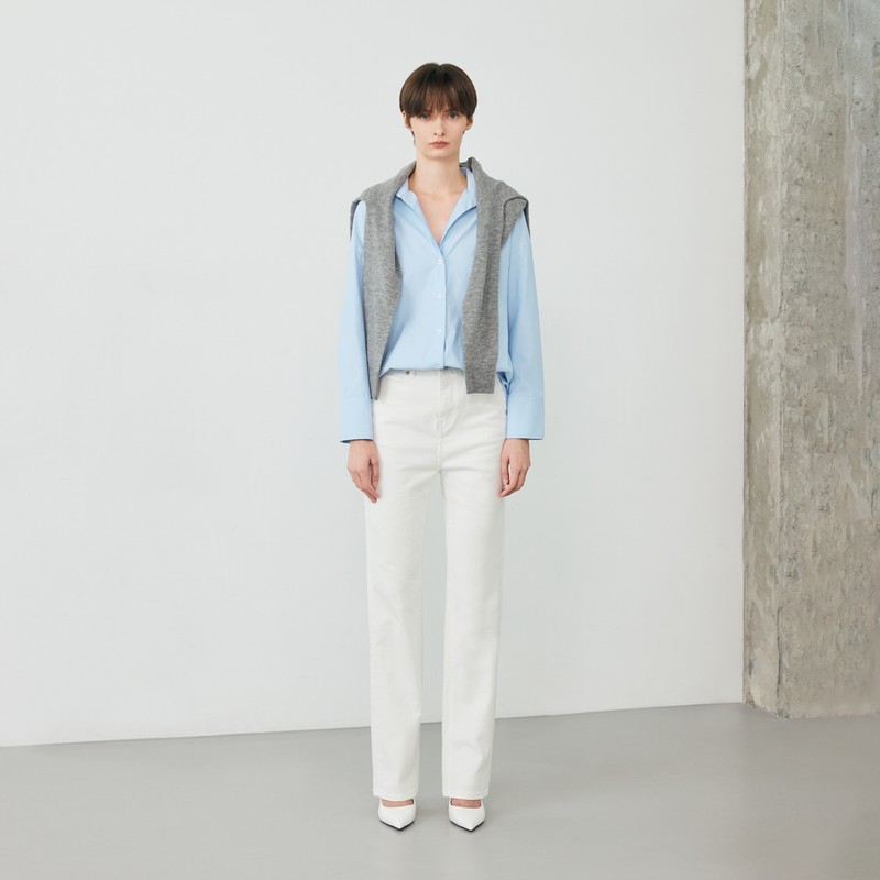 27Y(トゥエンティセブンワイ)の「Cotton Straight Denim White - YS391(Pants)」