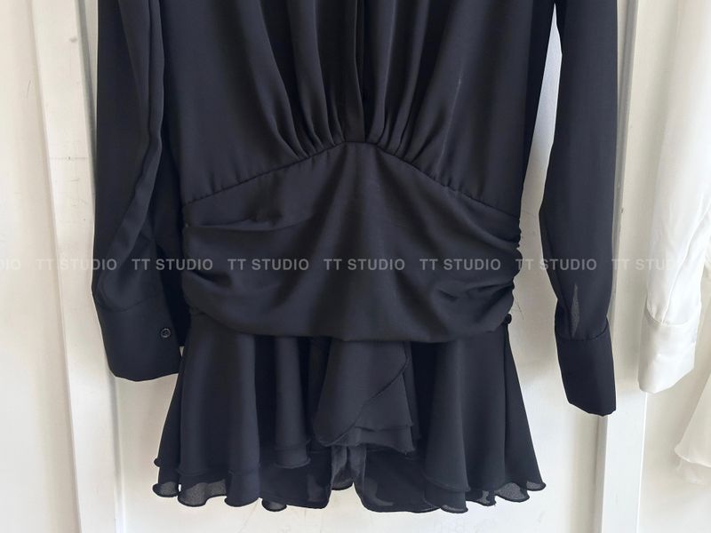 Shirt frill dress