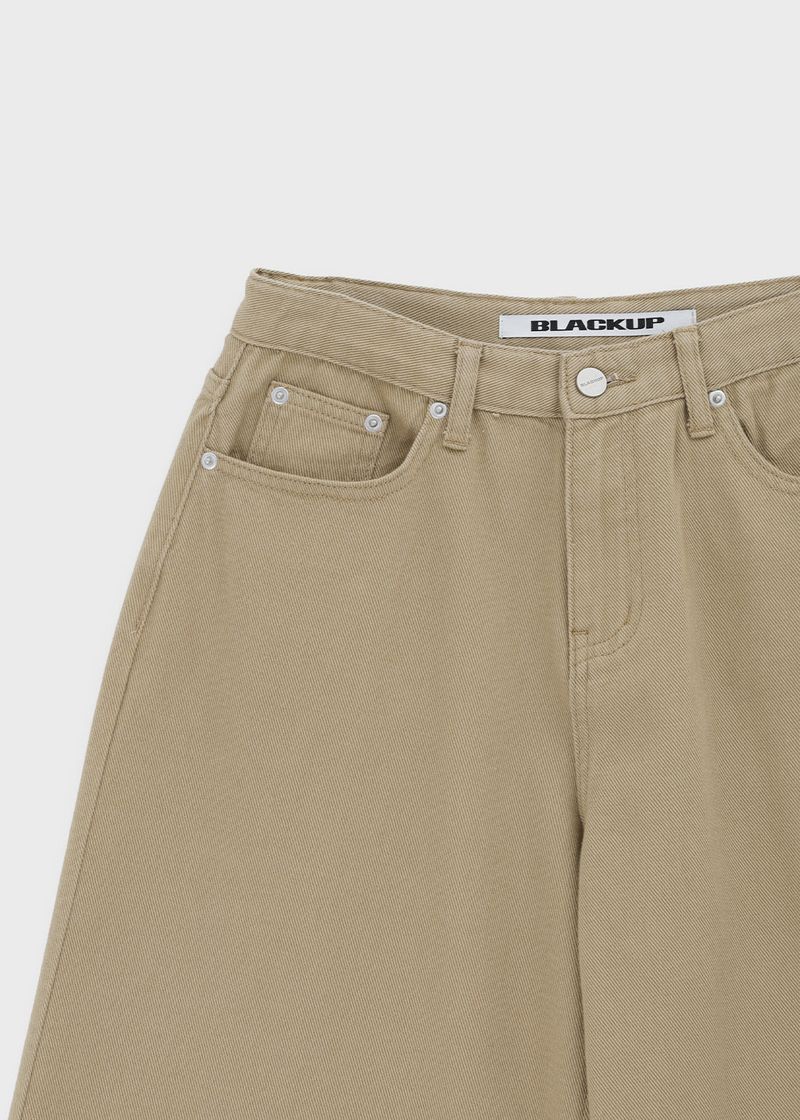 [B-DENIM] LOW WIDE COTTON PANTS 056