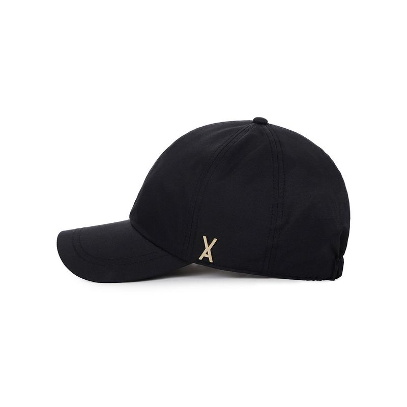 Stud Logo Nylon Newsboy Ball Cap Black