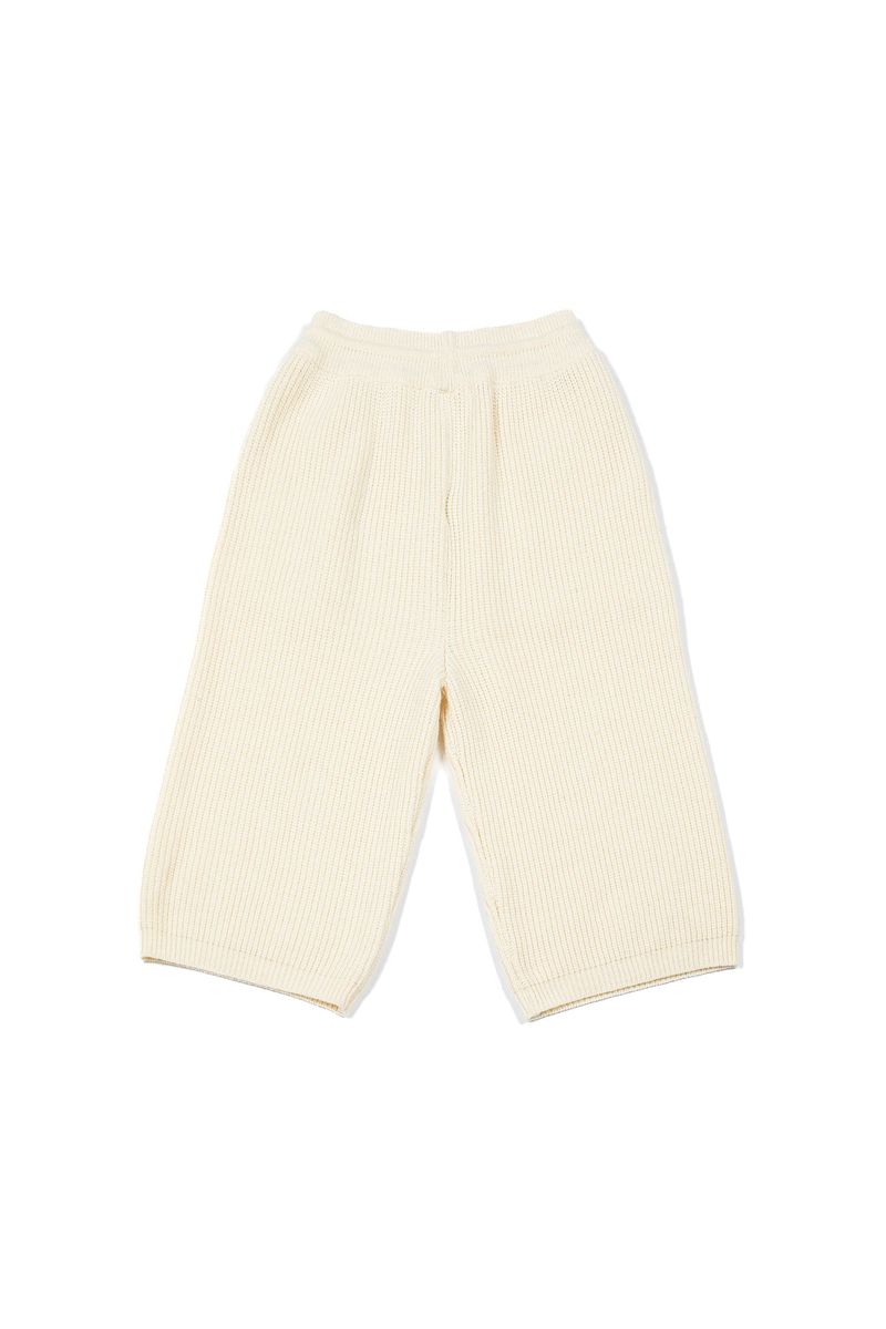 Bermuda knit wool pants [Ivory]
