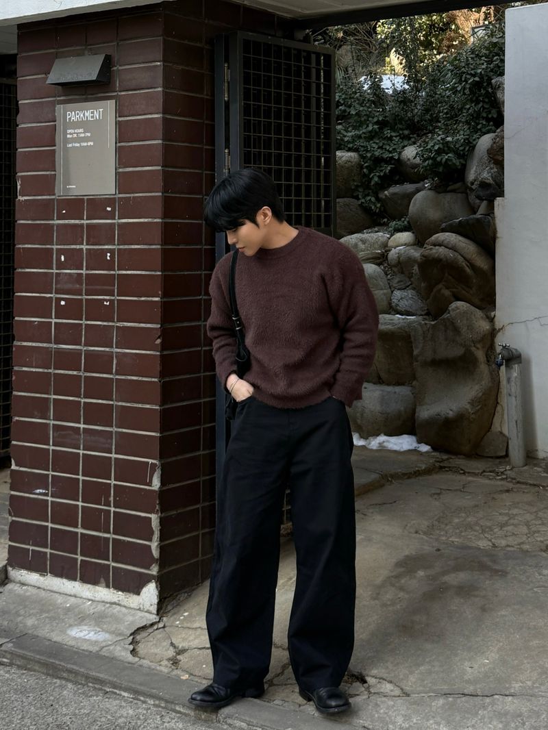 Way pintuck curved pants