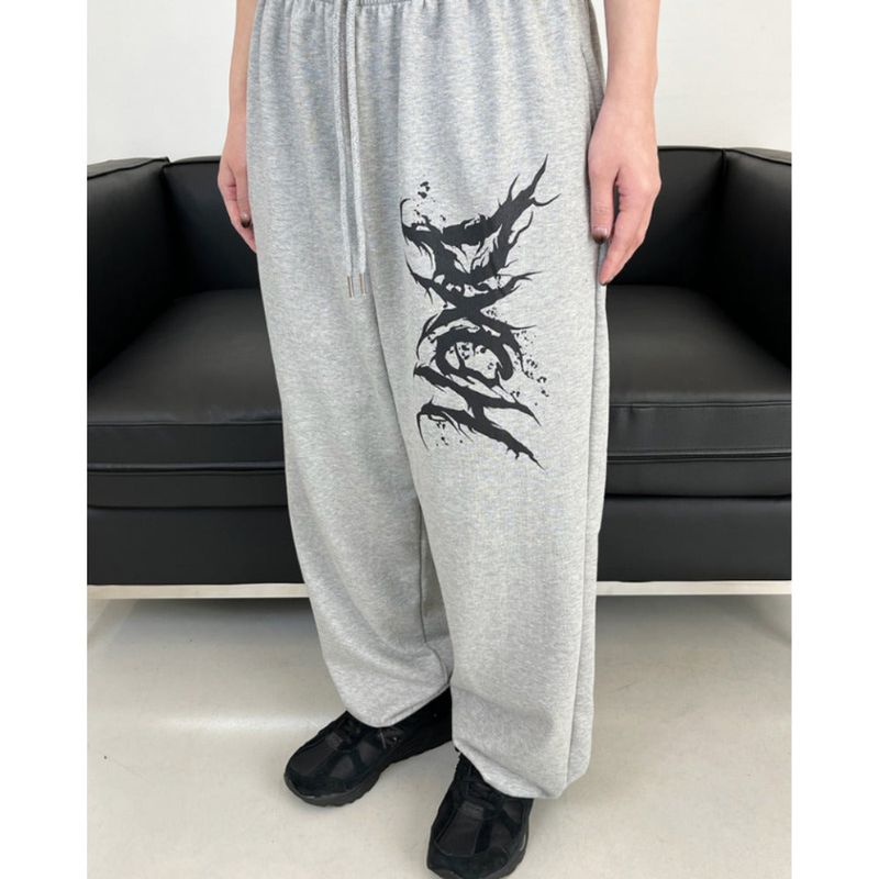 STREET LOGO LONG WIDE PANTS 2COLOR