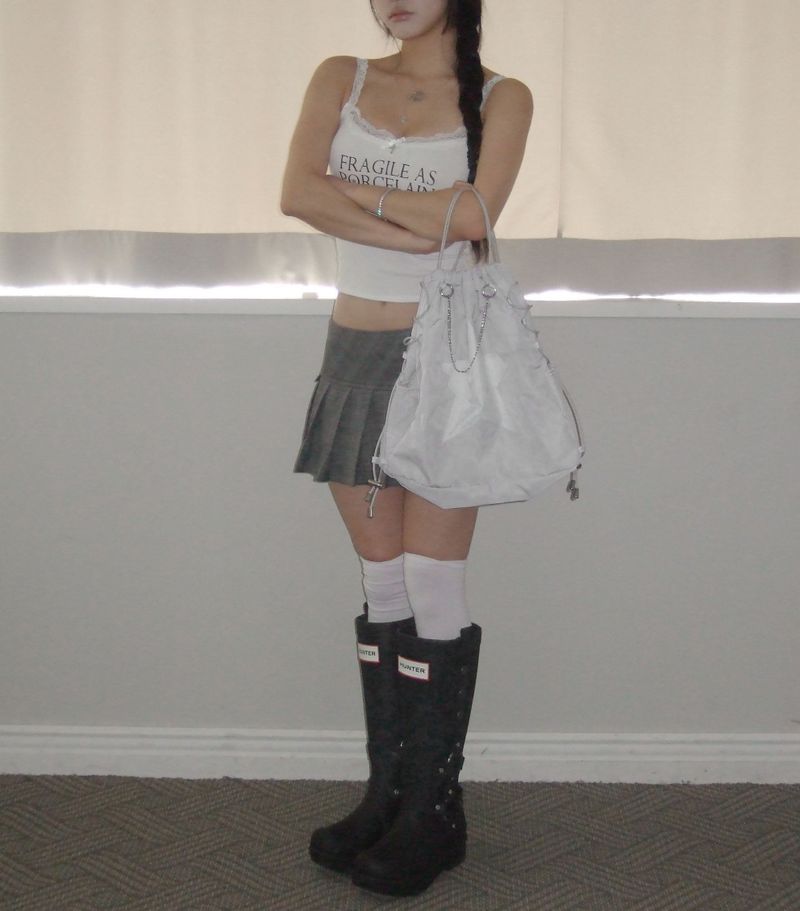 Star gym sack _ light grey