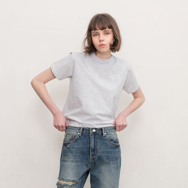 SMALL LOGO T-SHIRT (MELANGE GREY)
