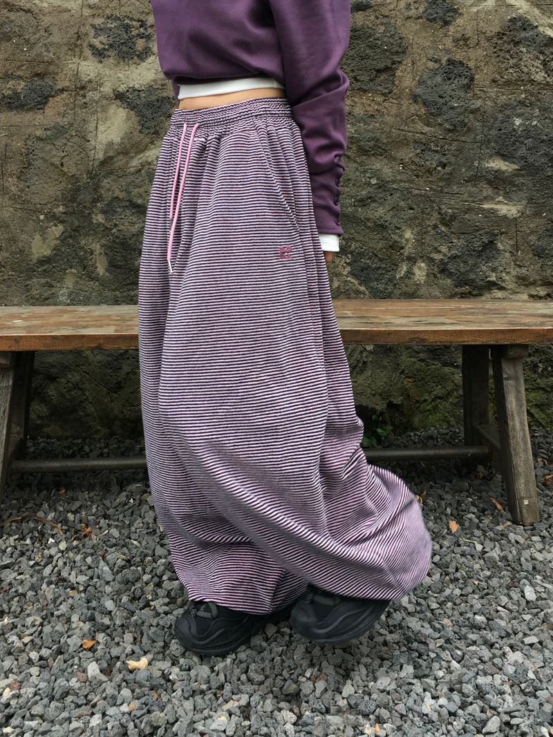 [Ritcore MADE] Striped Terry Wide Pants (3c)