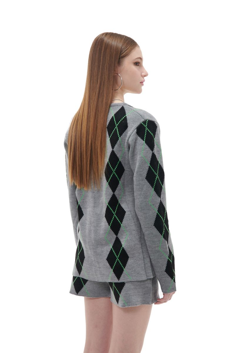 ARGYLE CARDIGAN
