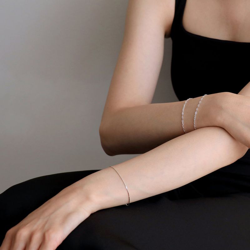 Less is more（レスイズモア）の「silver thin snake chain bracelet (silver（Accessories）」
