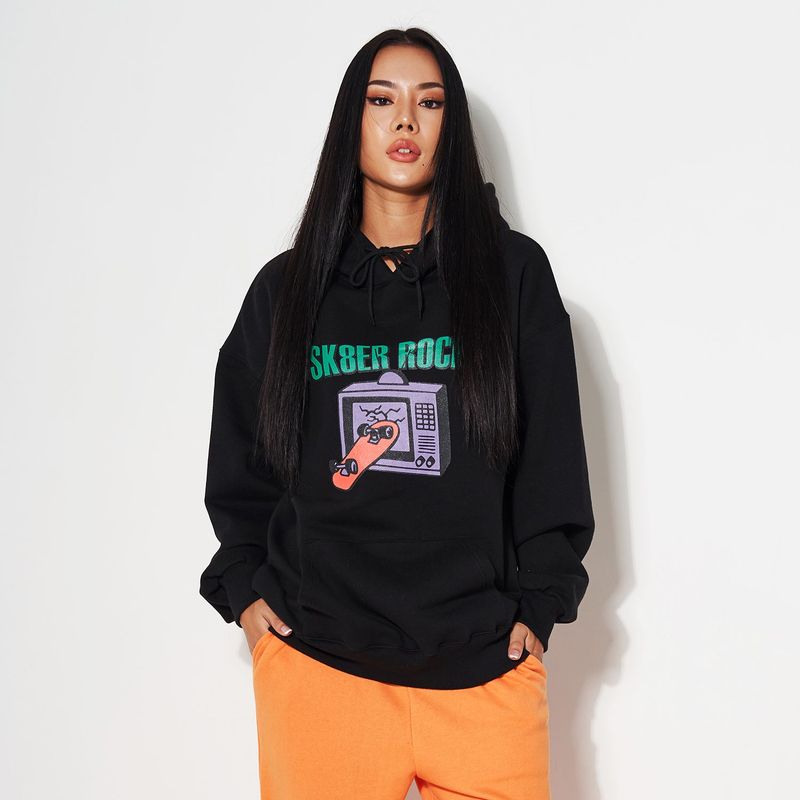 TV ROCK HOODIE BLACK