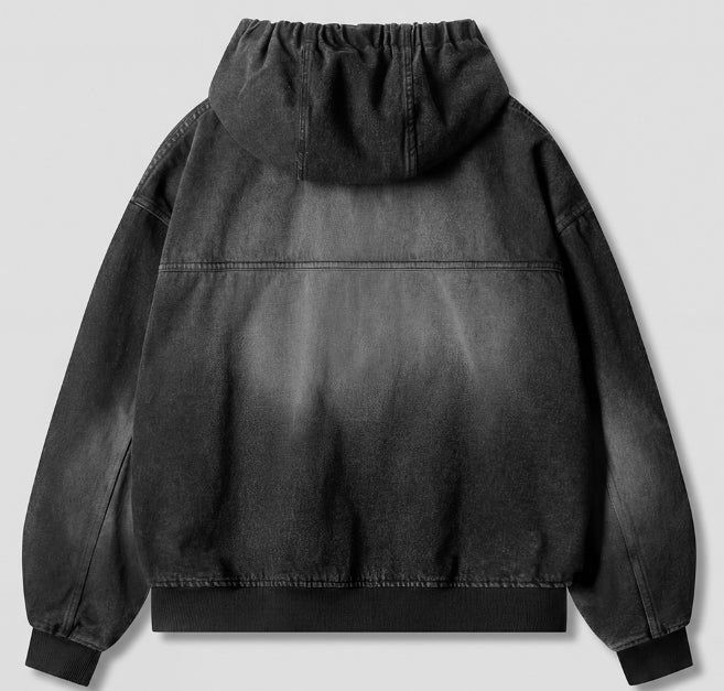 26SS★ Cropped Denim Hooded Jacket
