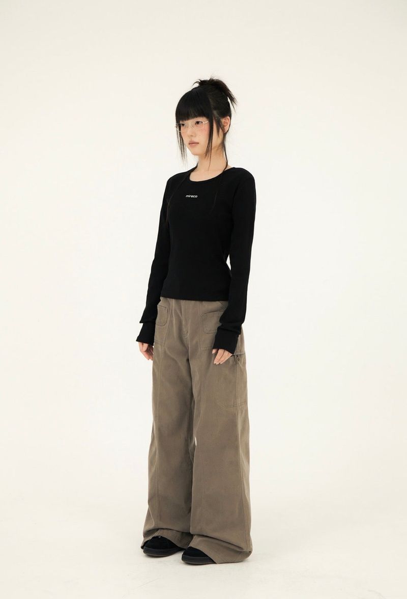 MINI POCKET WIDE COTTON PT BEIGE