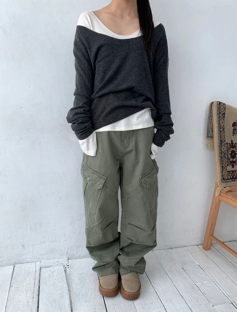 Dyeing washing cargo pants(3color)
