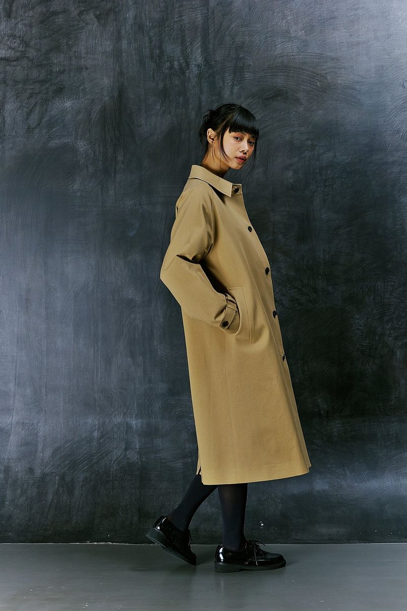 EARTH COTTON BALMACAAN COAT (Beige)