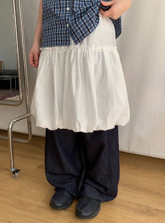 [unisex] Hashin Denim String Wide Pants