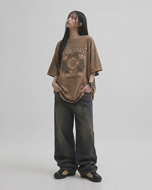 (UNISEX) Coast Pigment Box-fit T-shirt 26SS-007