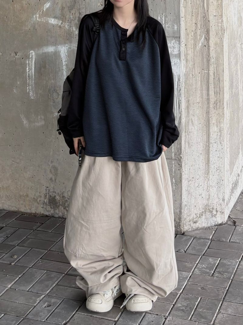 spica raw-edge embroidery pants
