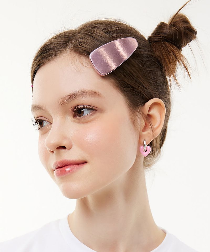 Heart Beads Hoop Ring Surgical Earrings