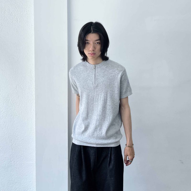 Sharp Silhouette Half-Zip Polo