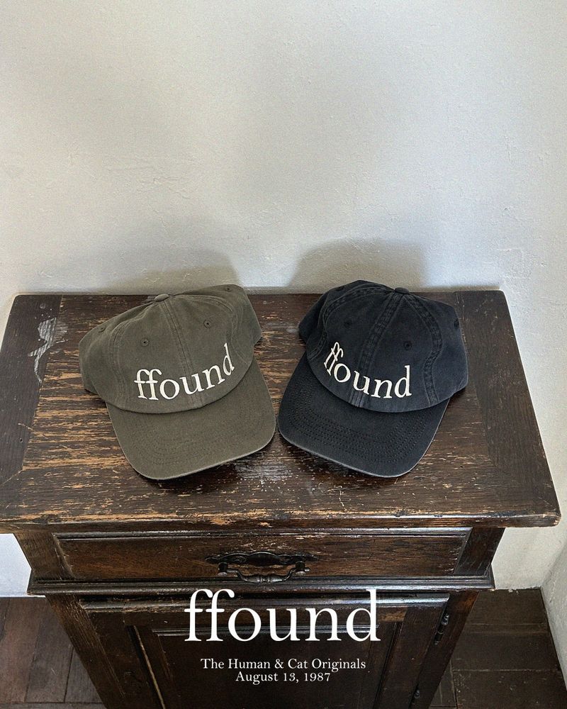 FFOUND2 WASHED VINTAGE BALL CAP / BLACK