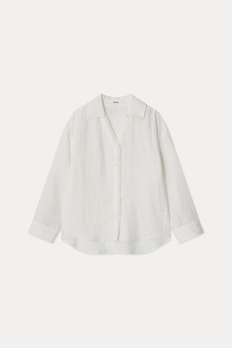 Loventina（ラヴェンティナ）の「SAND-WASHING SHIRT_WHITE（Tops）」