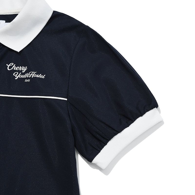 DIVIDE PIQUE T-SHIRT [NAVY]