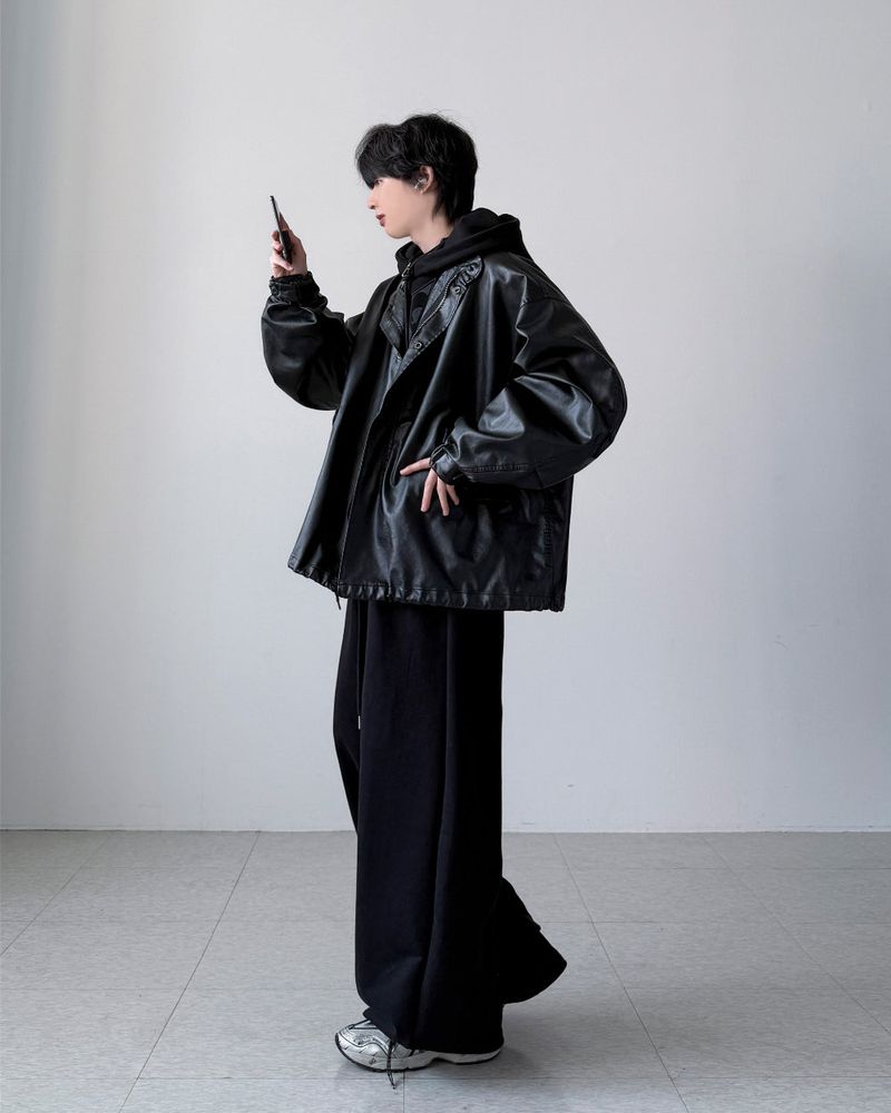 Pheno Washed Leather Parka