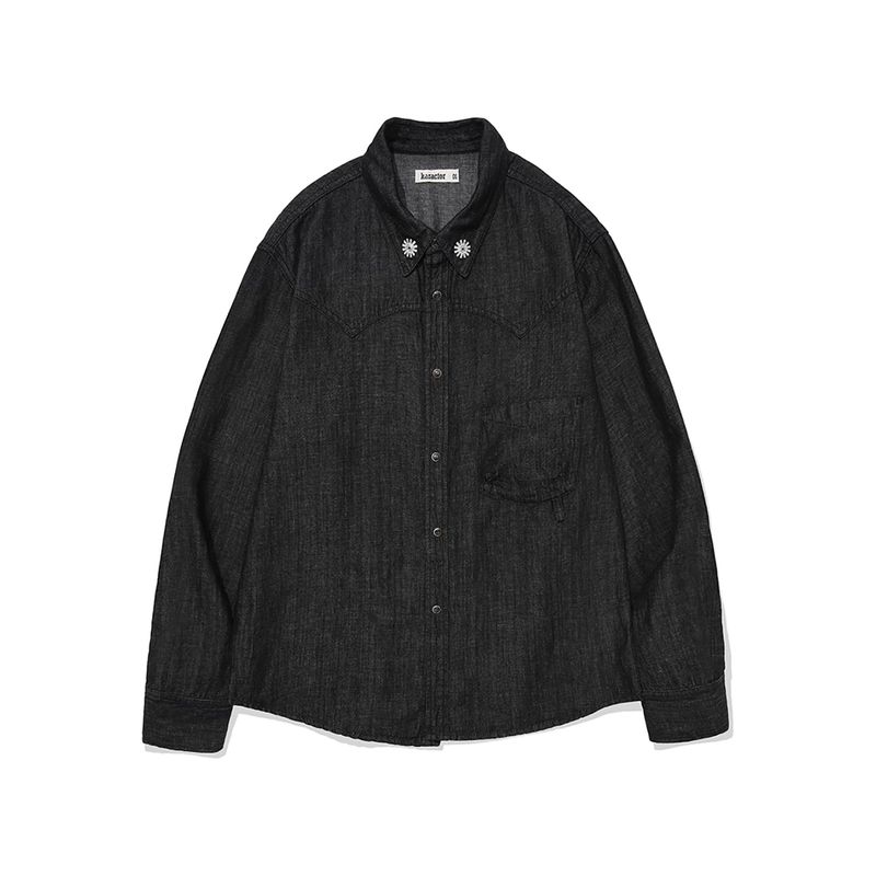 karactor（カラクター）の「Western linen denim shirts / Black（Tops）」