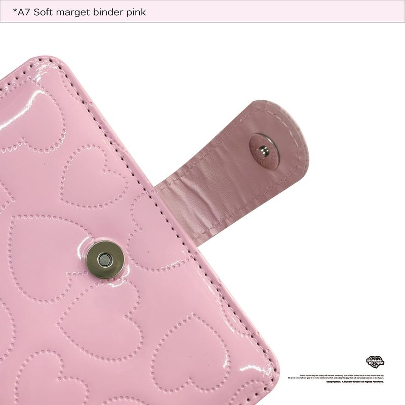 A7 soft magnet button binder pink