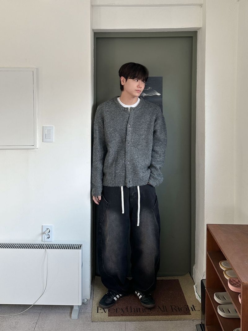  Benin Alpaca Round Knit Cardigan