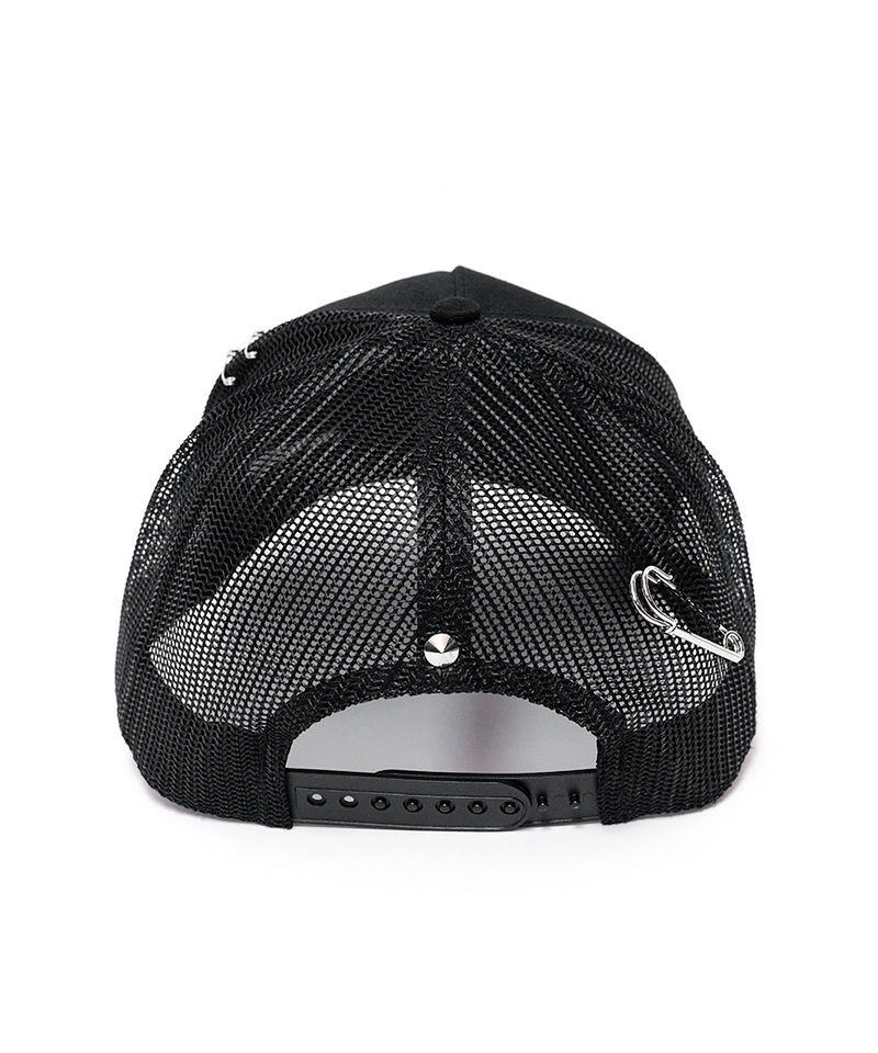 BBD Graphic B Logo Stud Trucker Mesh Cap (Black)