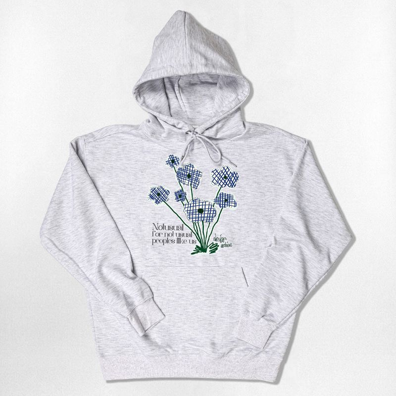 NOTUSUAL(ノットユージュアル)の「Check Flower Over-fit Hoodie - 5COLOR(Tops)」