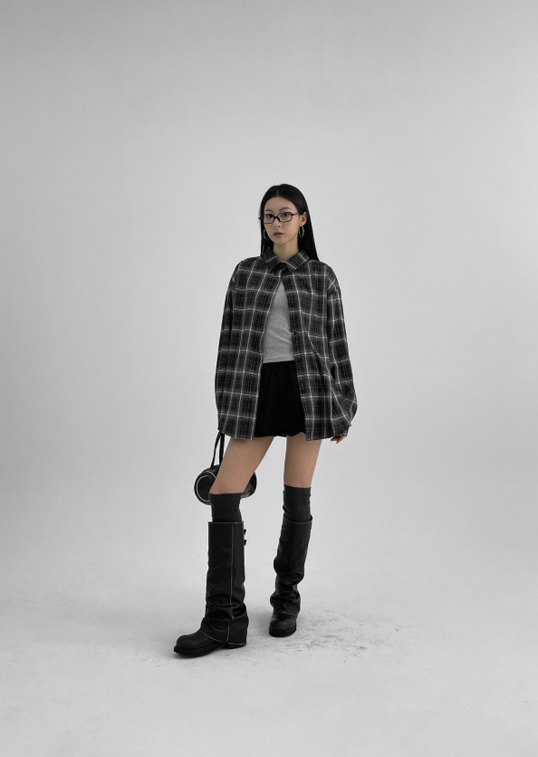 [MADE] Sloth Check Overfit Shirt