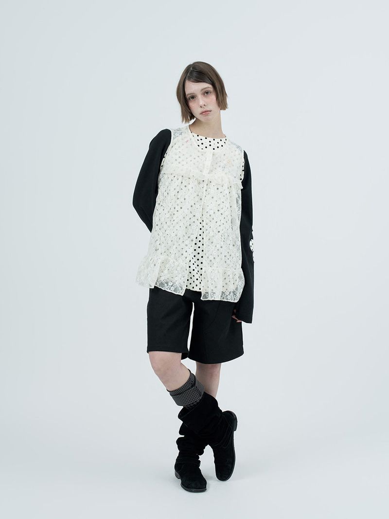 lace ruffle flare shirts