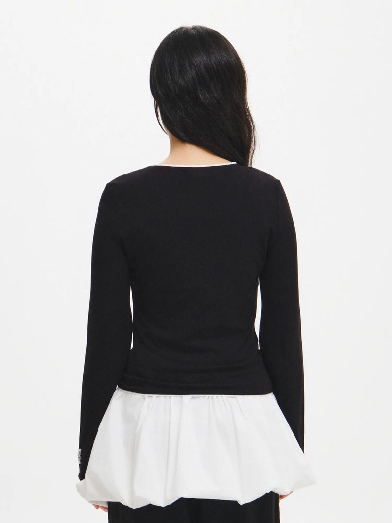 LACE ROUND NECK T-SHIRT