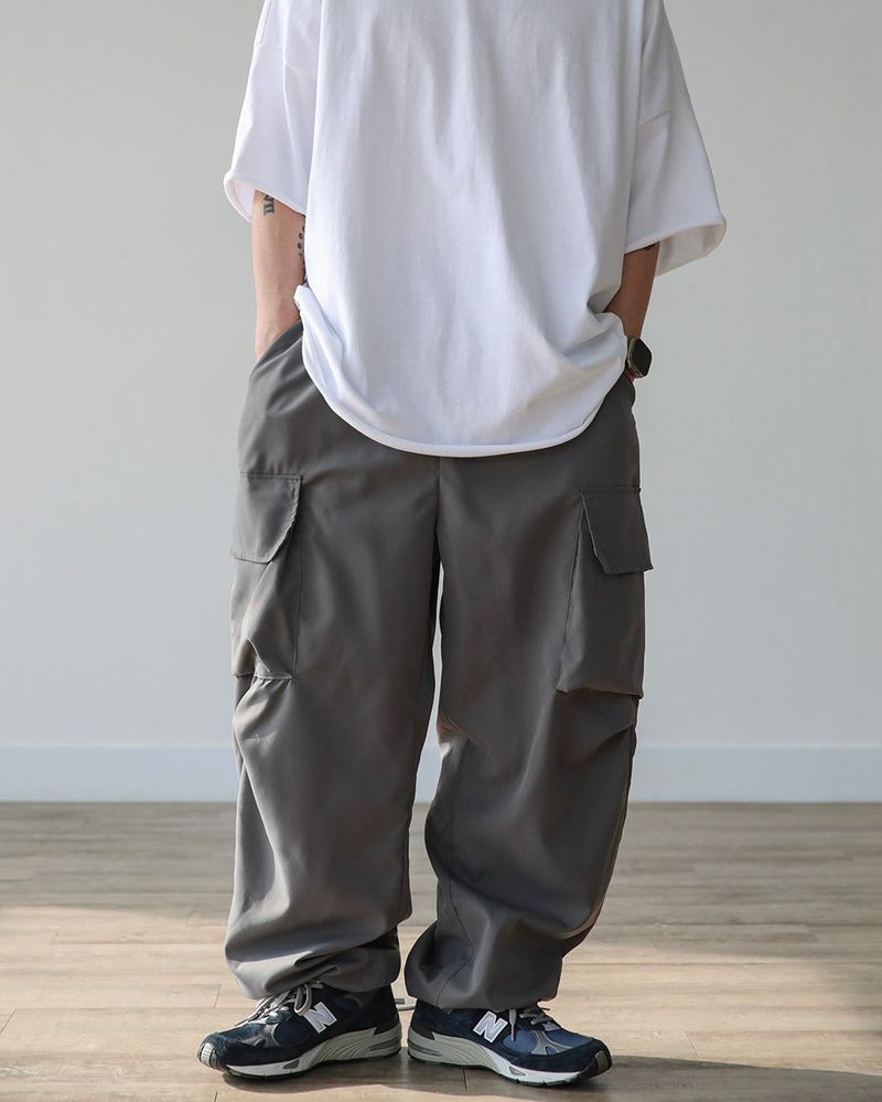 THIN WIDE CARGO PANTS