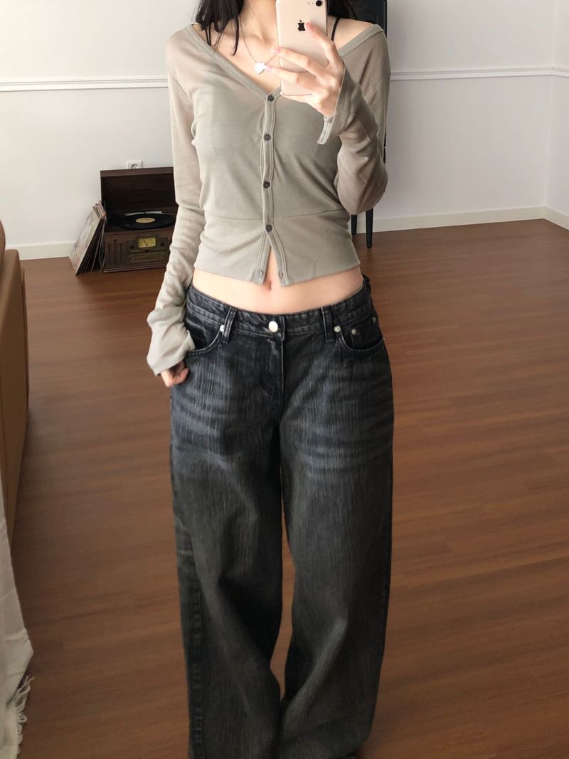 Tencel V-neck cardigan (3 colors)