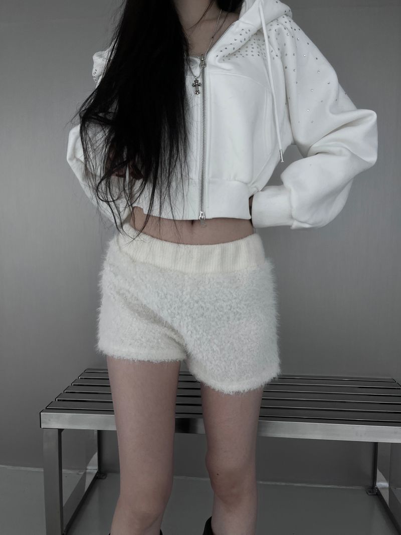 winter fuzzy fur short pants (2color)