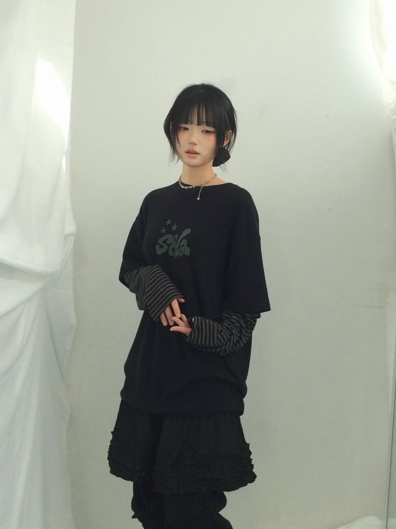 Two-tone fleece striped sleeve
