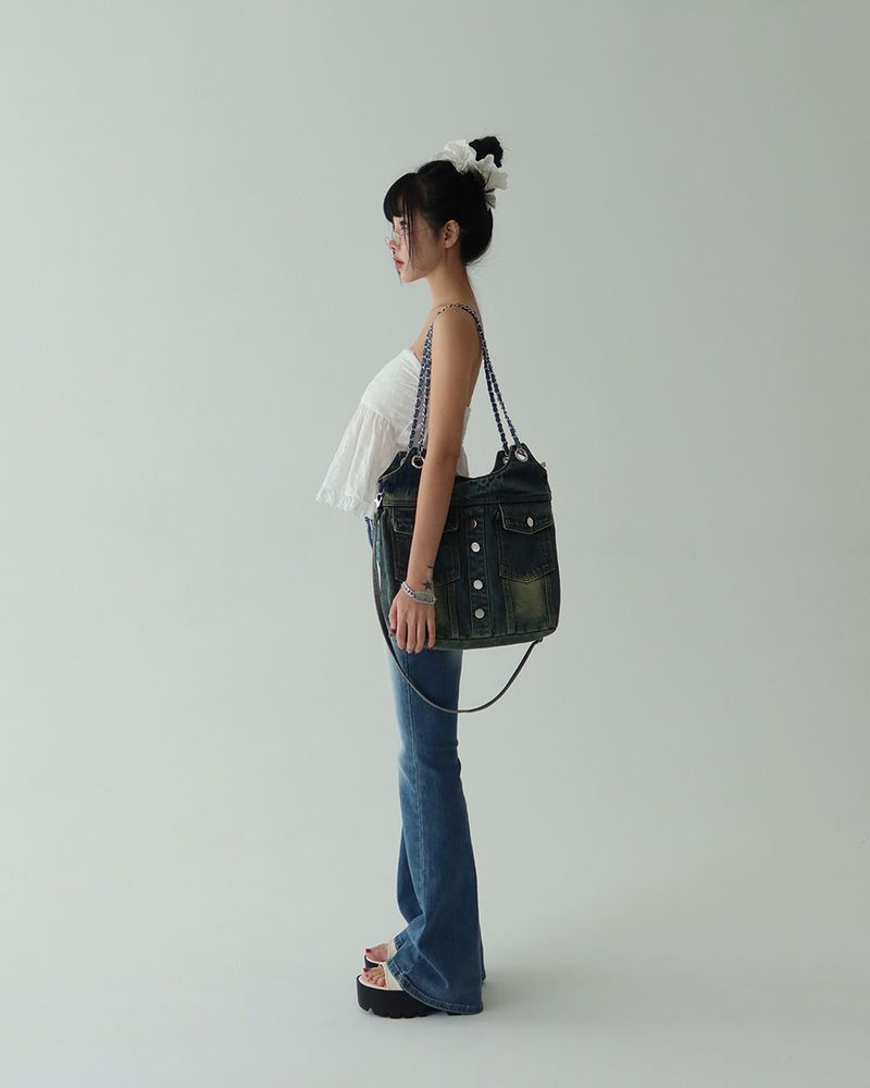 Qwz Pocket Washing Bootcut Jeans
