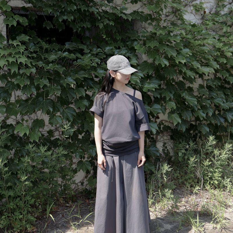 Little-dreamer washed ball cap_charcoal