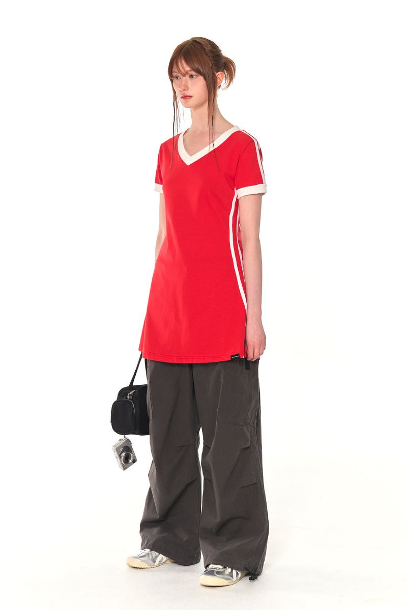 V NECK LINE OPS (RED)