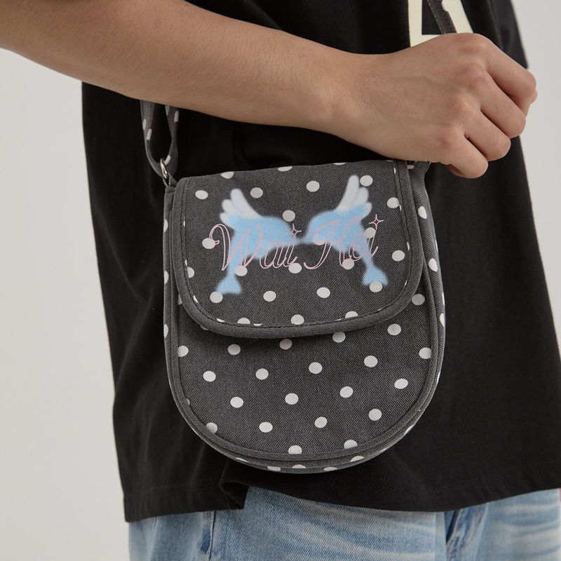 Angel Dolphin Dot Cross Bag