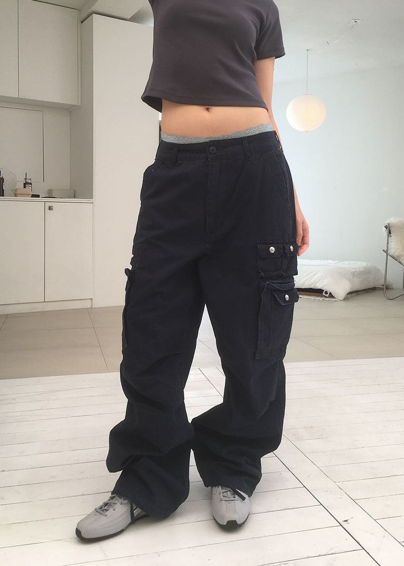 (UNISEX) FIELD BUTTON CARGO PANTS (3color)