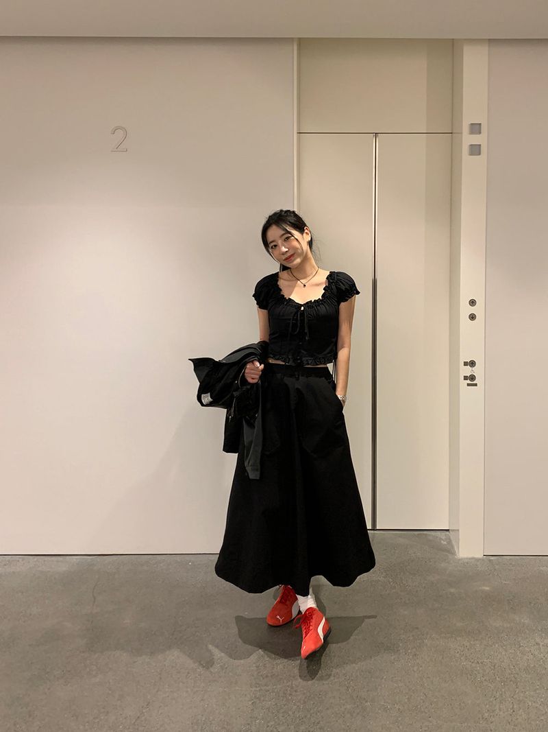 [MADE] POUTO COTTON LONG SKIRT
