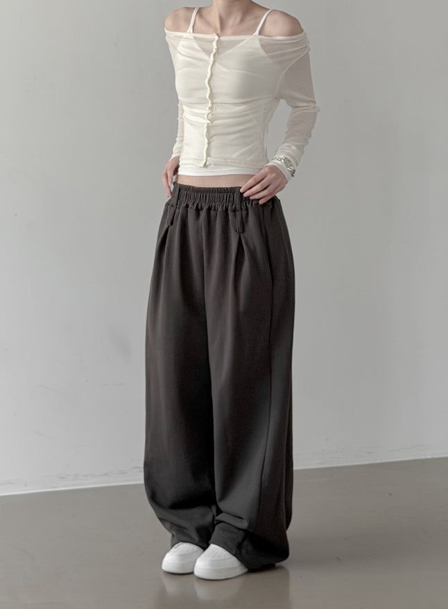 Lekin Pintuck Wide Pants