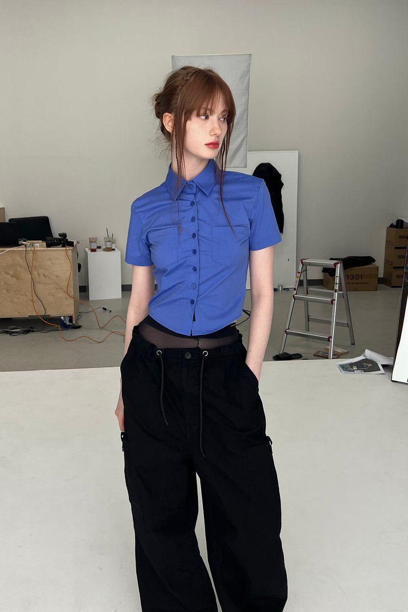 VINTAGE PARACHUTE CARGO PANTS (BLACK)