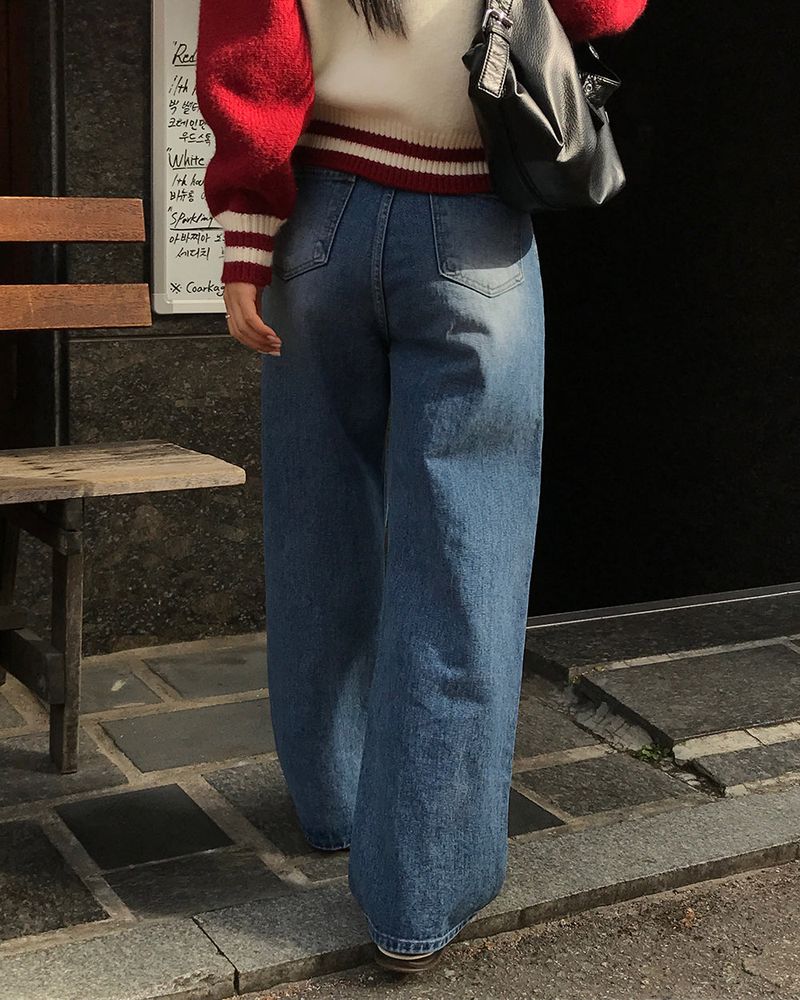 [ORIGINAL] Brushed Denim Wide Pants