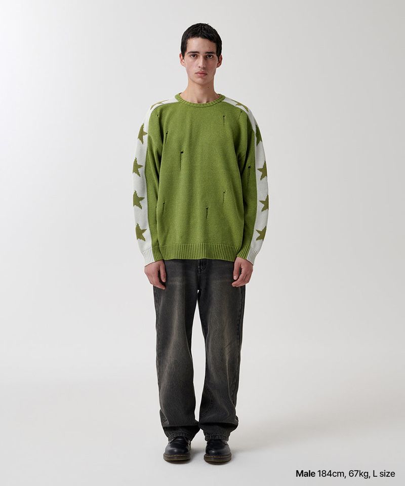 STAR CRASH KNIT CREWNECK